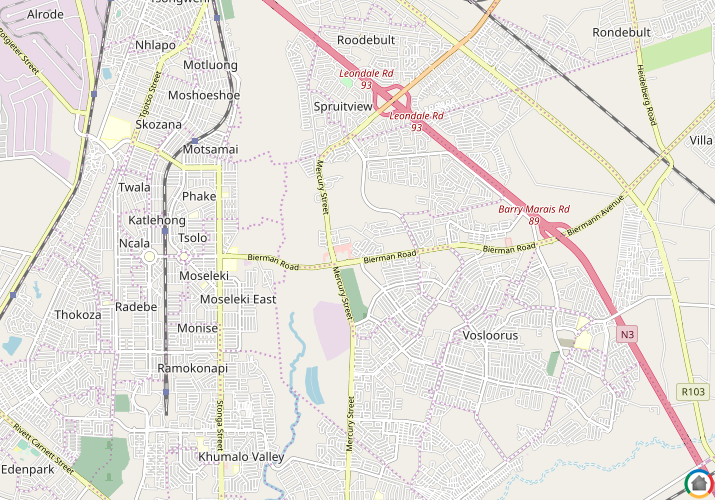 Map location of Vosloorus Ext 31